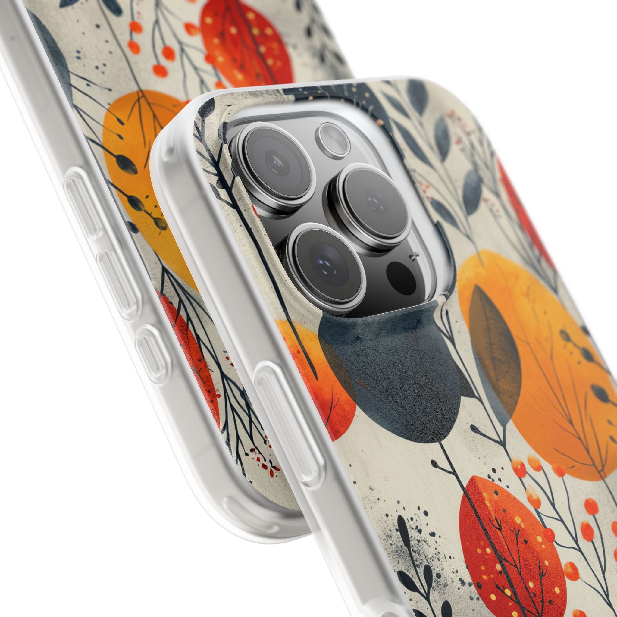 Modern Autumn Leaf Pattern - Flexi iPhone 16 Phone Case