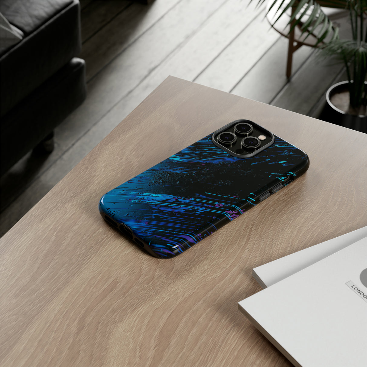 Cyber Stream: Digital Gradient - Protective Phone Case