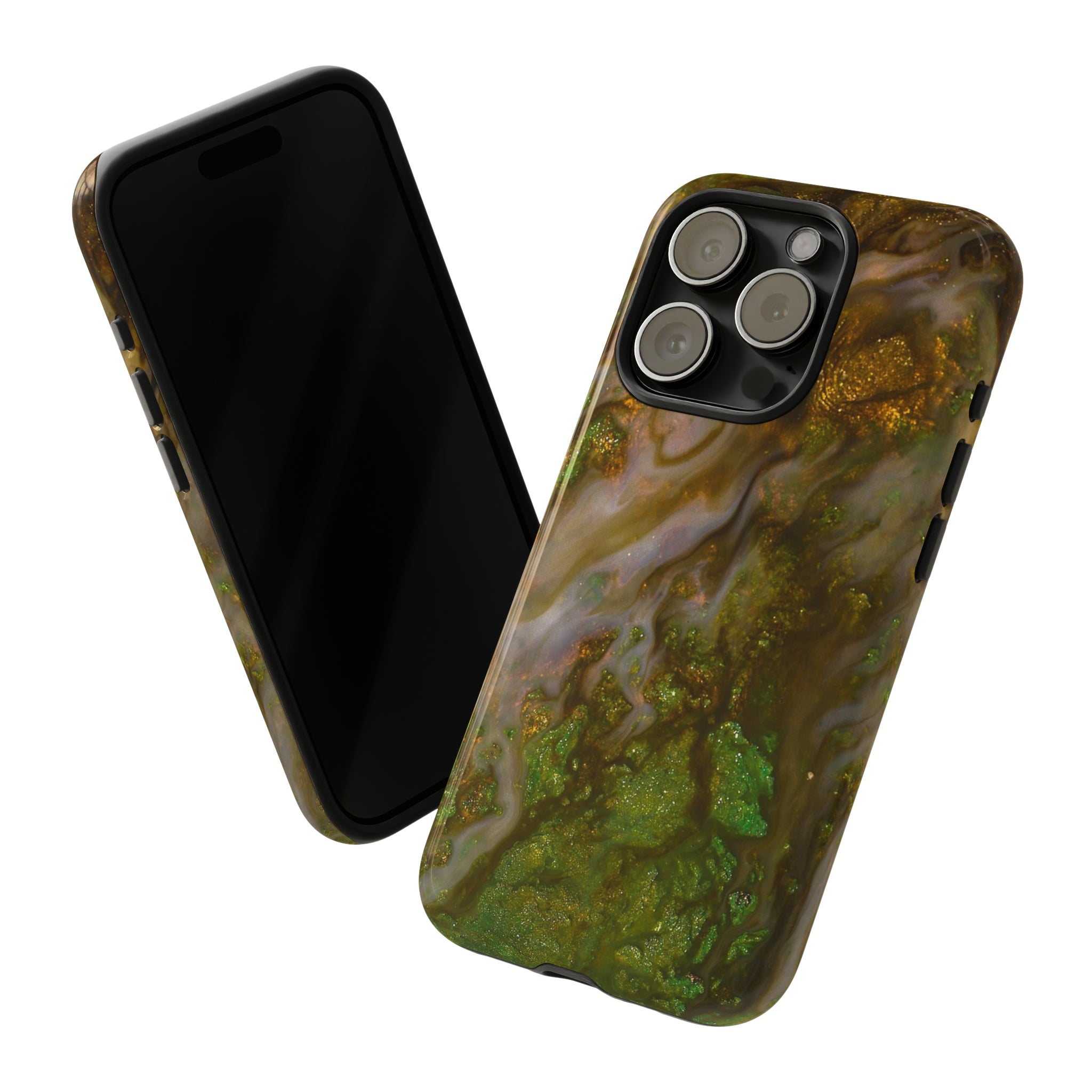 Smaragd Green Ink Art - Protective Phone Case