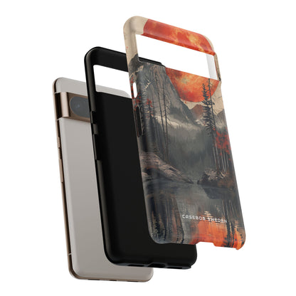 Celestial Glow Over Reflective Landscape Google Pixel 8 - Tough Phone Case