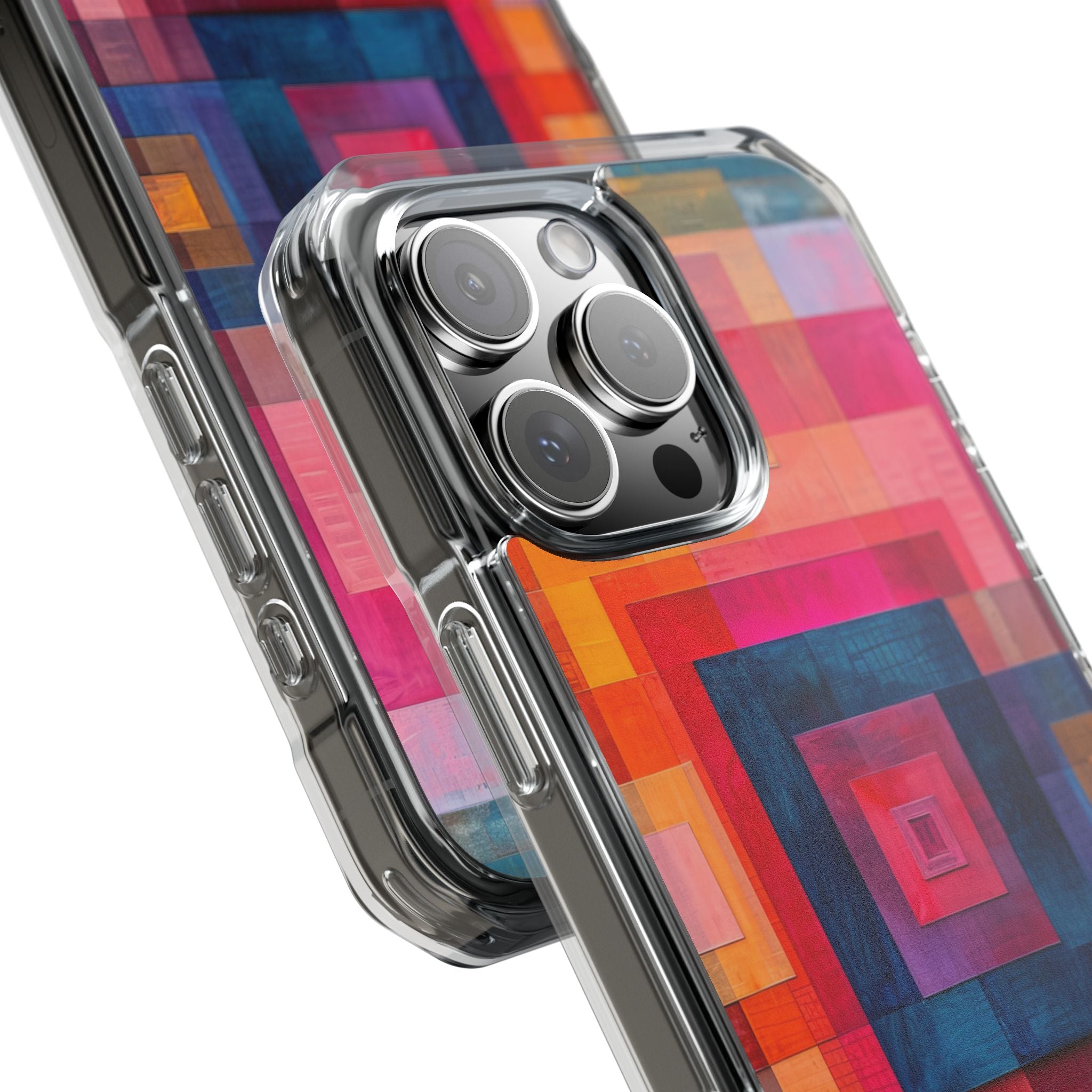 Vibrant Geometry - Clear Impact iPhone 16 Phone Case