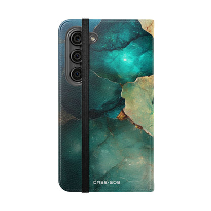 Fractured Gemstone Teal - Samsung S23 Case - Wallet