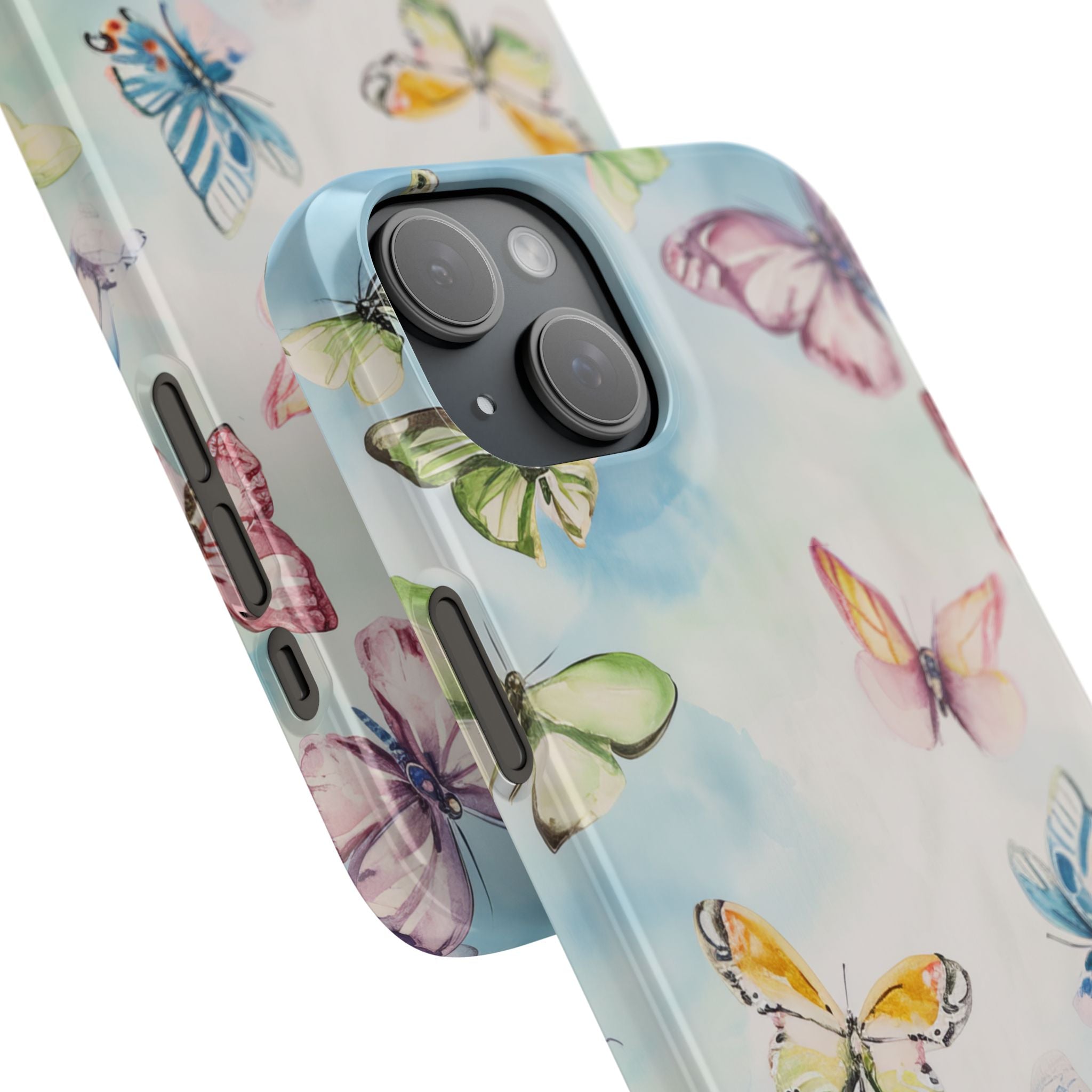 Watercolor Butterfly Bliss - Slim iPhone 15 Phone Case