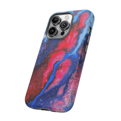 Red n Blue Ink Art iPhone Case (Protective) Phone Case