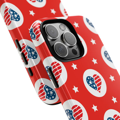 Hearts Celebrate Freedom - iPhone Case