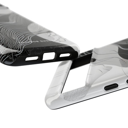 Fluid Rhythms: Monochrome Line Flow Google Pixel 8 - Tough Phone Case