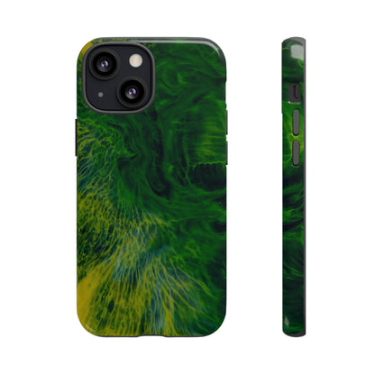 Dark Green Ink Art - Protective Phone Case