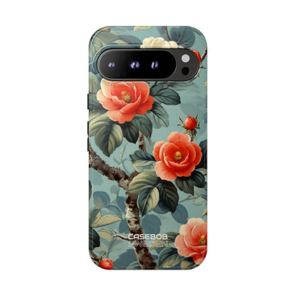 Coral Blossom Tapestry Google Pixel 9 - Tough