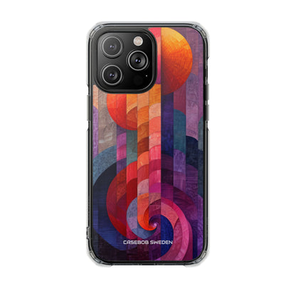 Purple Orange Abstract - Clear Impact iPhone 14 Phone Case