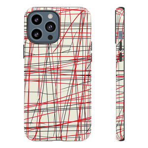 Red Line Minimalist - Protective Phone Case