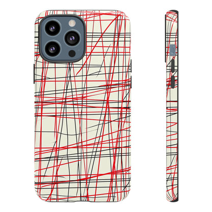 Red Line Minimalist - Protective Phone Case