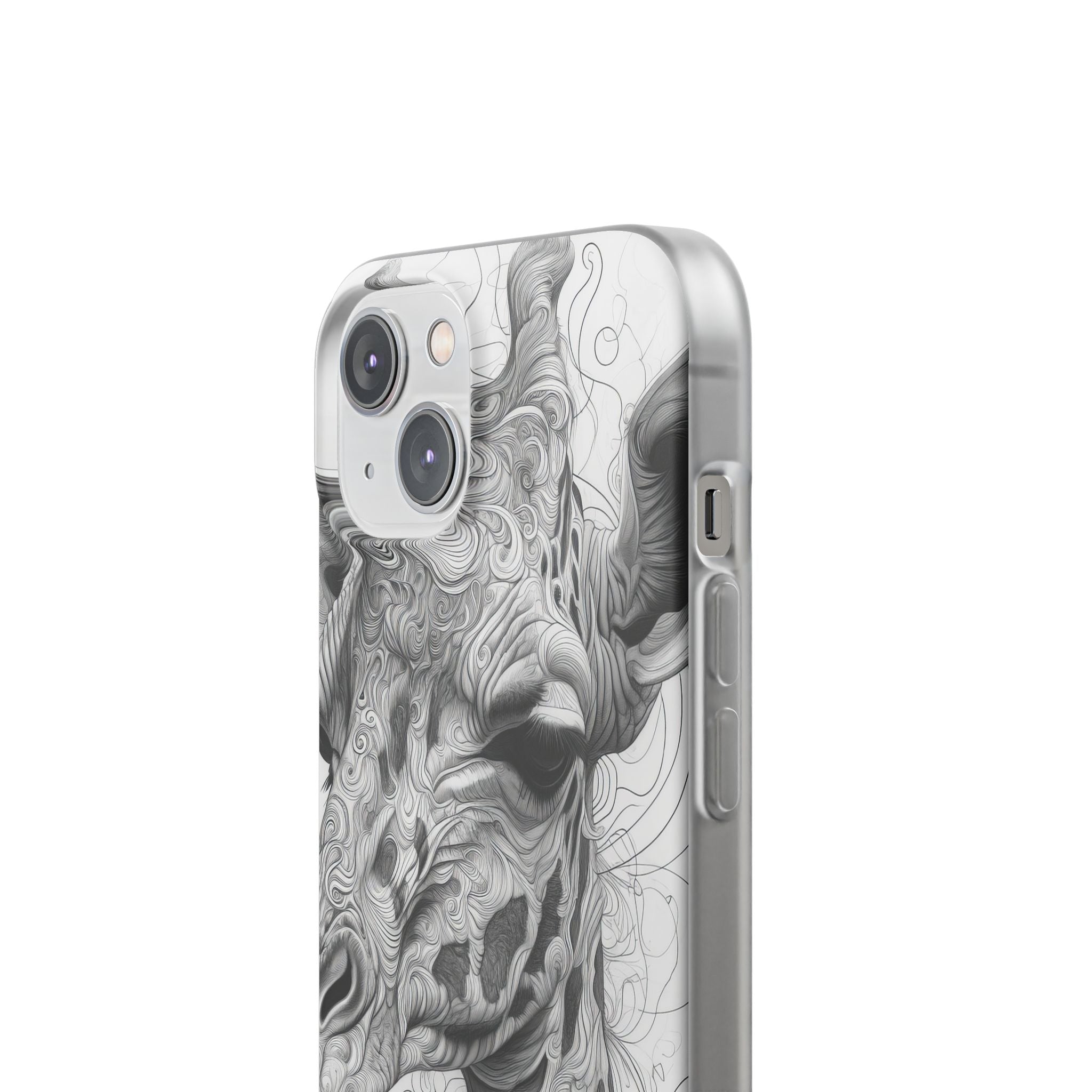 Monochrome Giraffe | Flexible Phone Case for iPhone