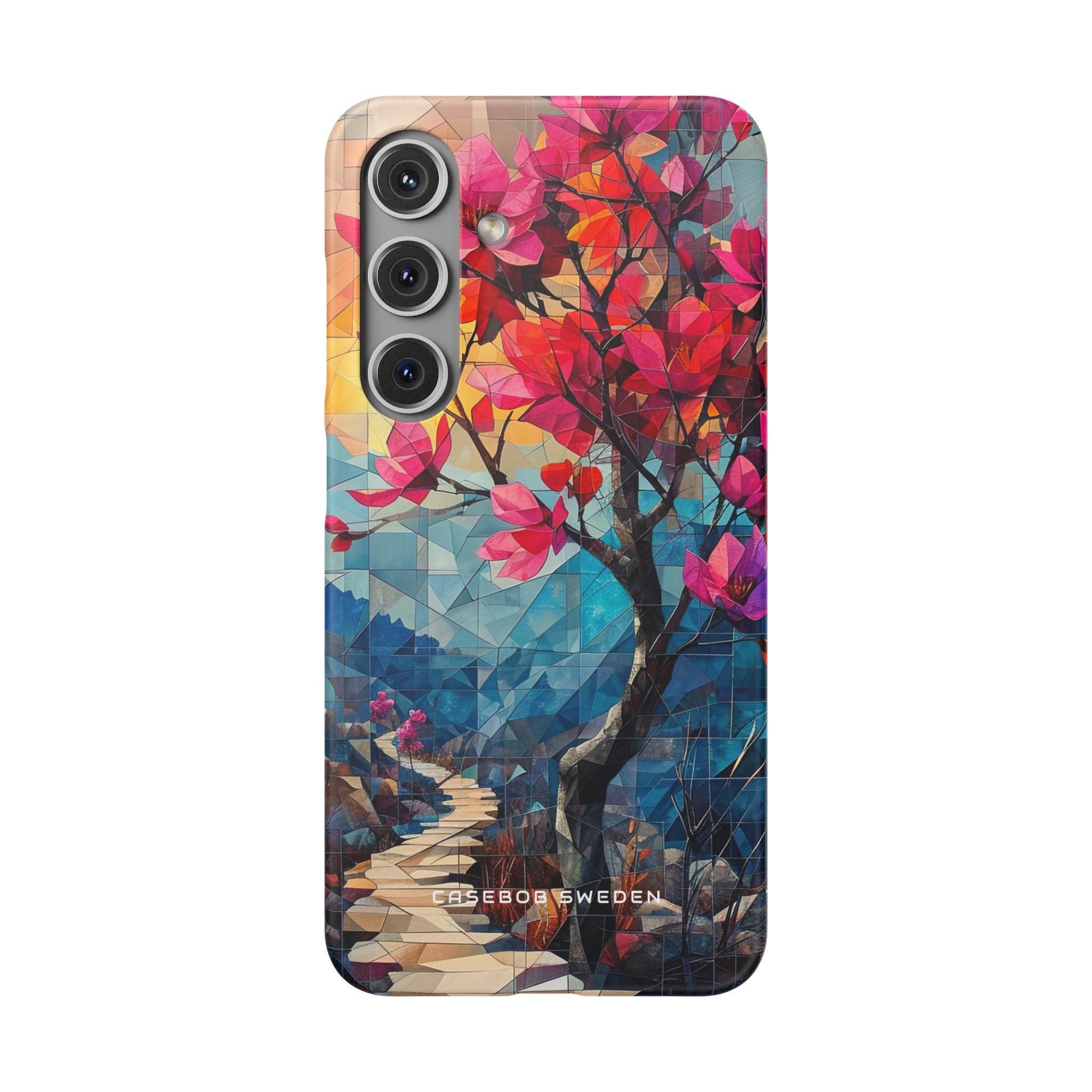 Vibrant Geometric Tree Landscape Samsung S24 - Slim Phone Case