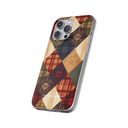 Rustic Geometric Patchwork Harmony iPhone 14 - Flexi Phone Case