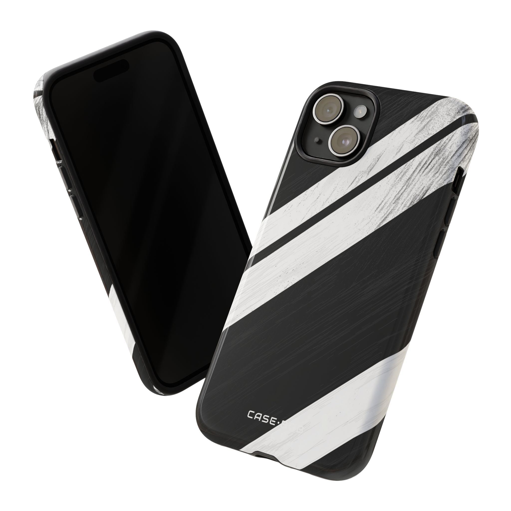 Distressed Stripe Motion iPhone 15 Plus Case - Tough