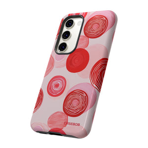 Crimson Circle Minimalism - Protective Phone Case