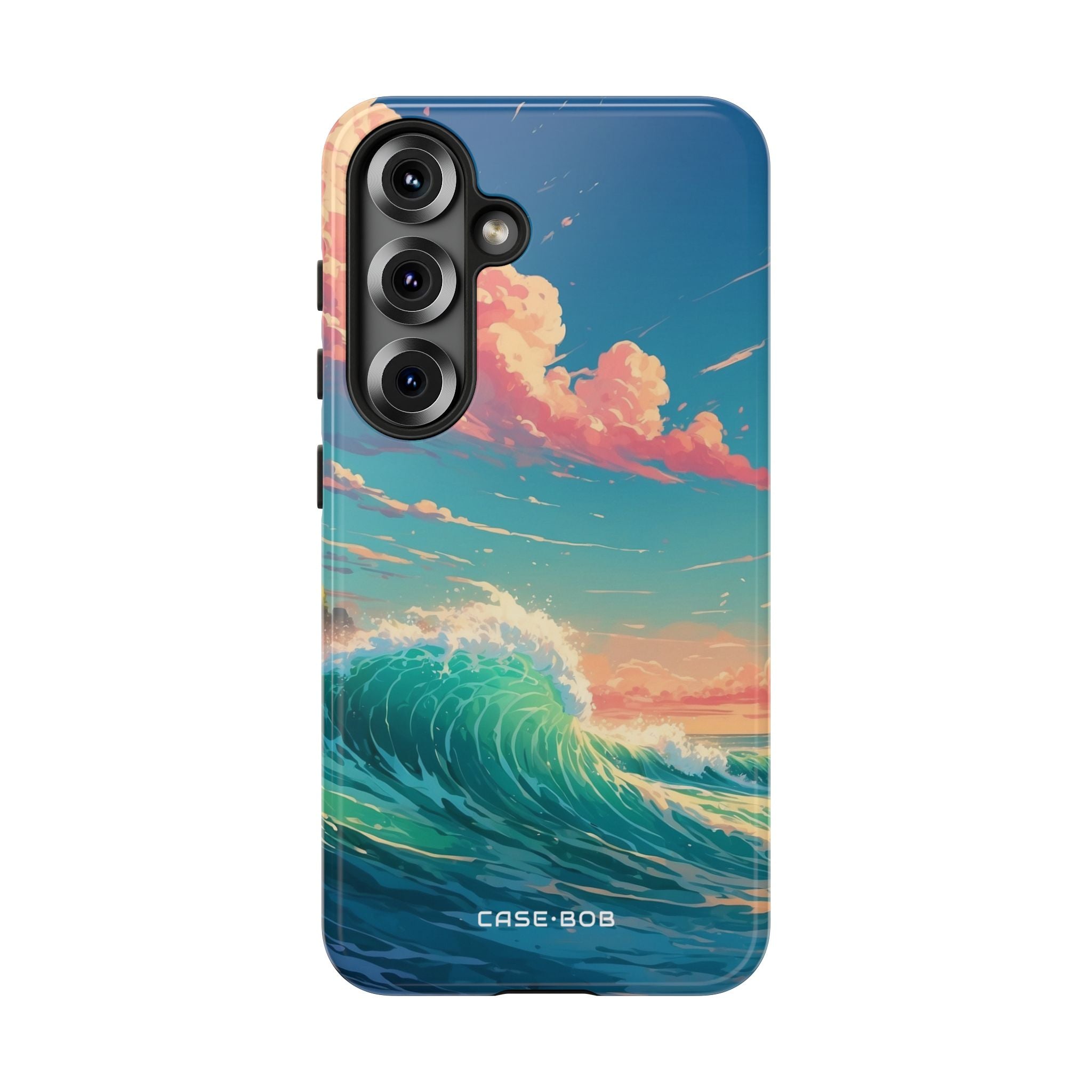 Turquoise Curl Samsung S25 Case - Tough