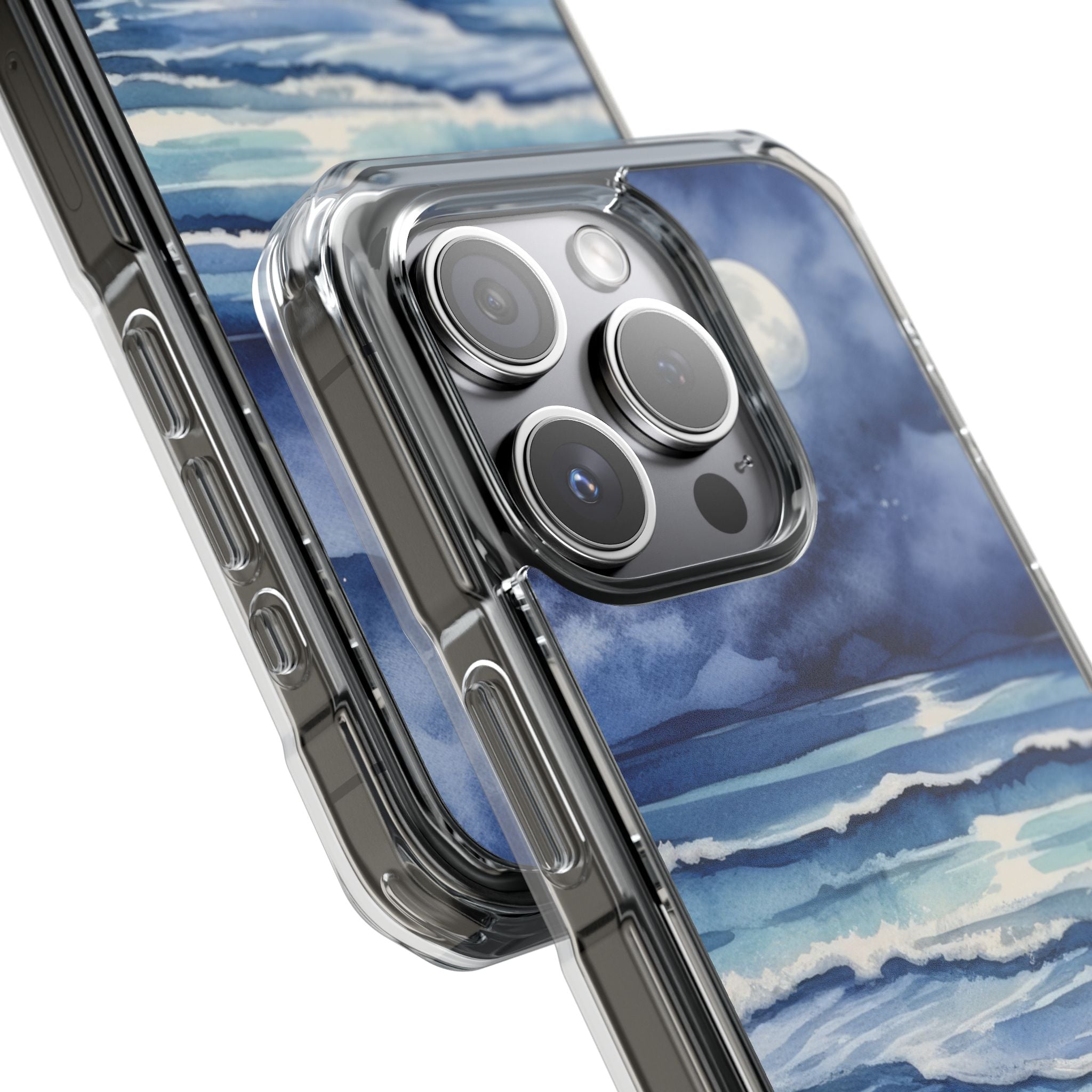 Moonlight Reflects Waves iPhone Case - Impact