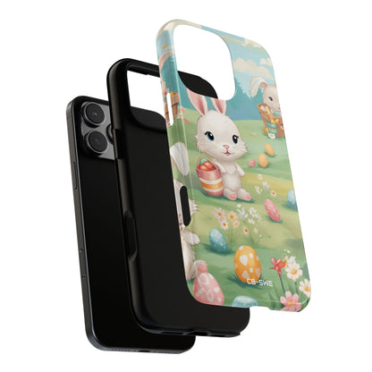 Bunnies Hunt Eggs - iPhone Case