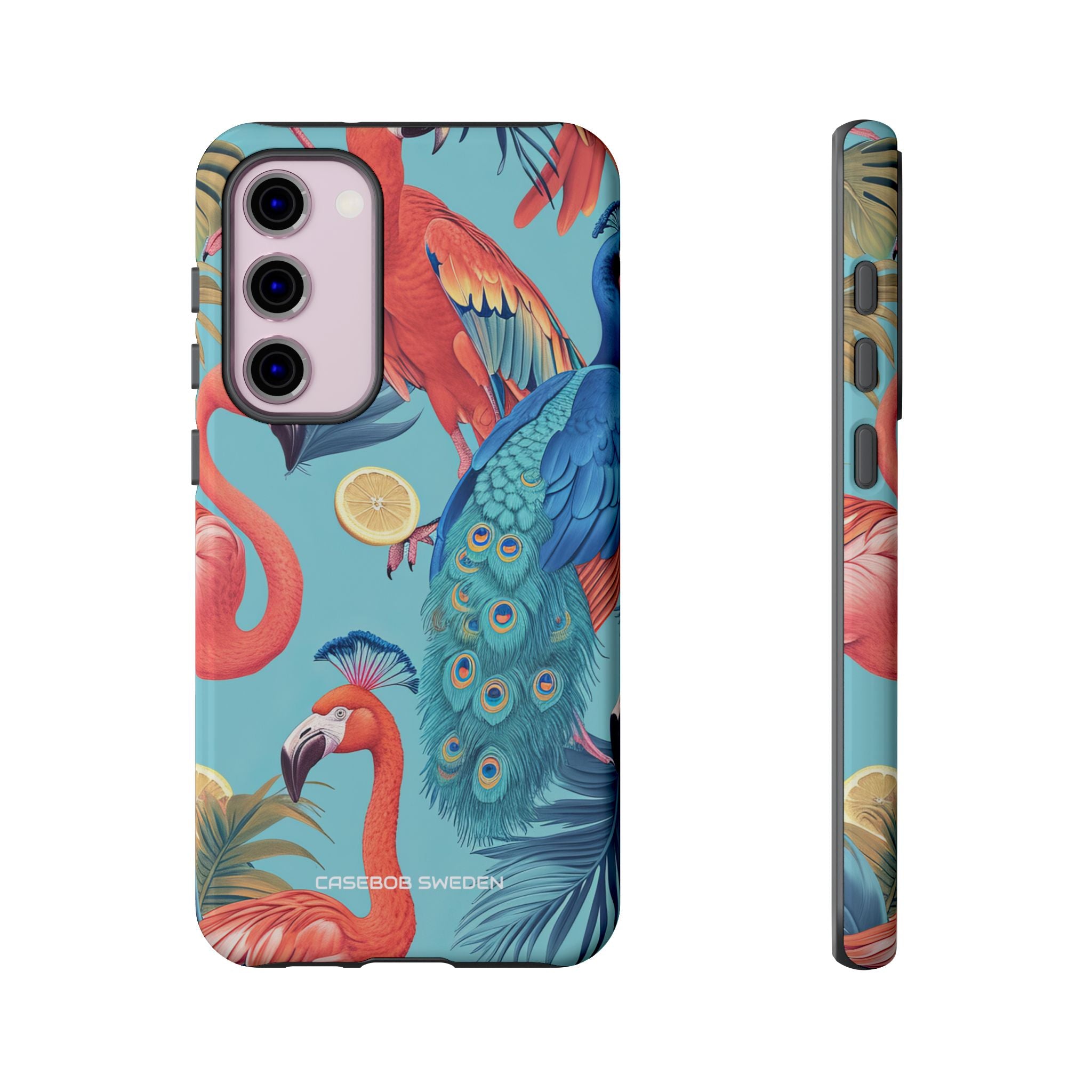 Tropical Flamingo Bliss - Tough Samsung S23 Phone Case