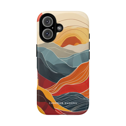 Harmonic Flow of Lines and Color iPhone 16 | Tough+ Phone Case