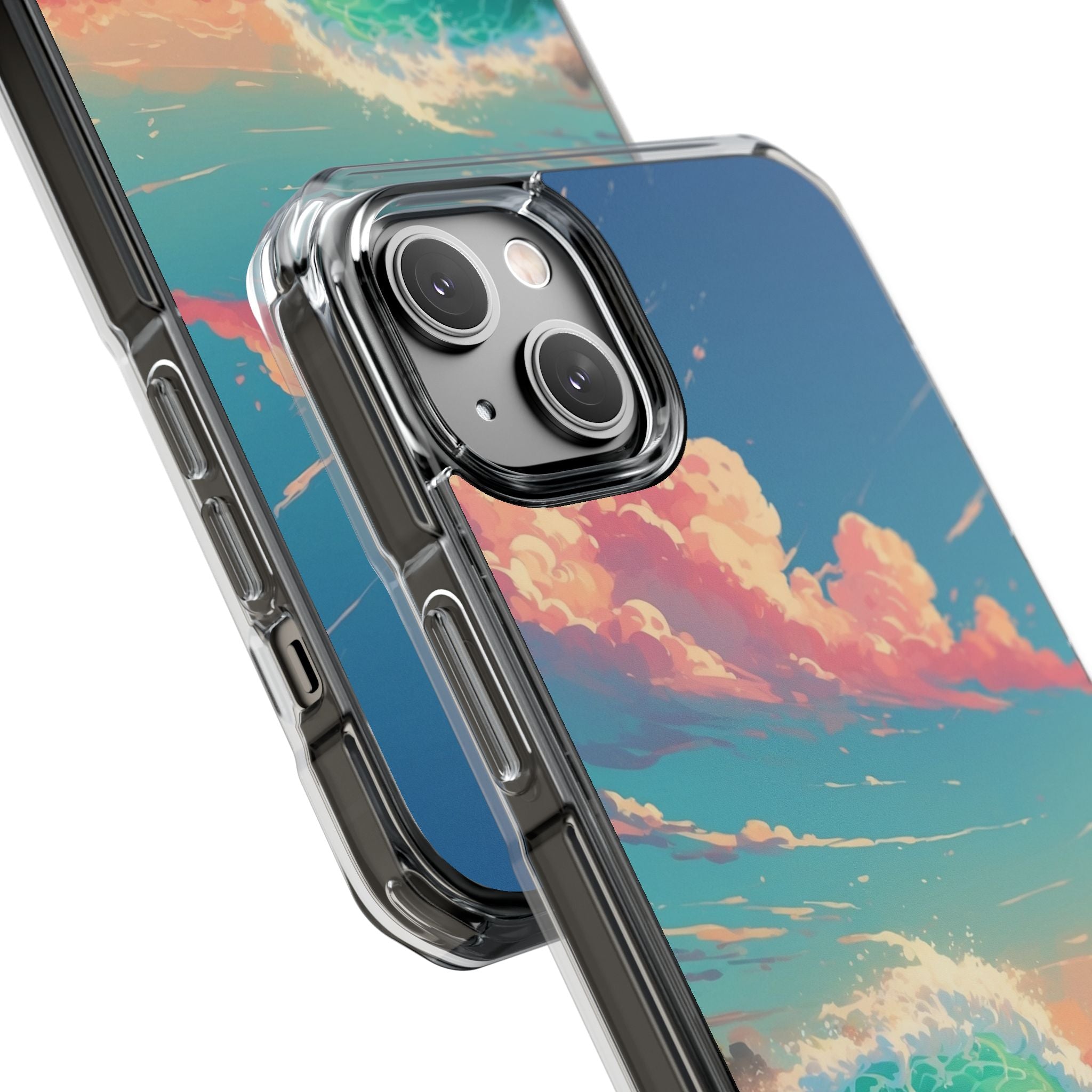 Turquoise Curl iPhone 14 Plus Case - Impact