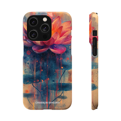 Lotus Blossom Art - Slim iPhone 14 Phone Case