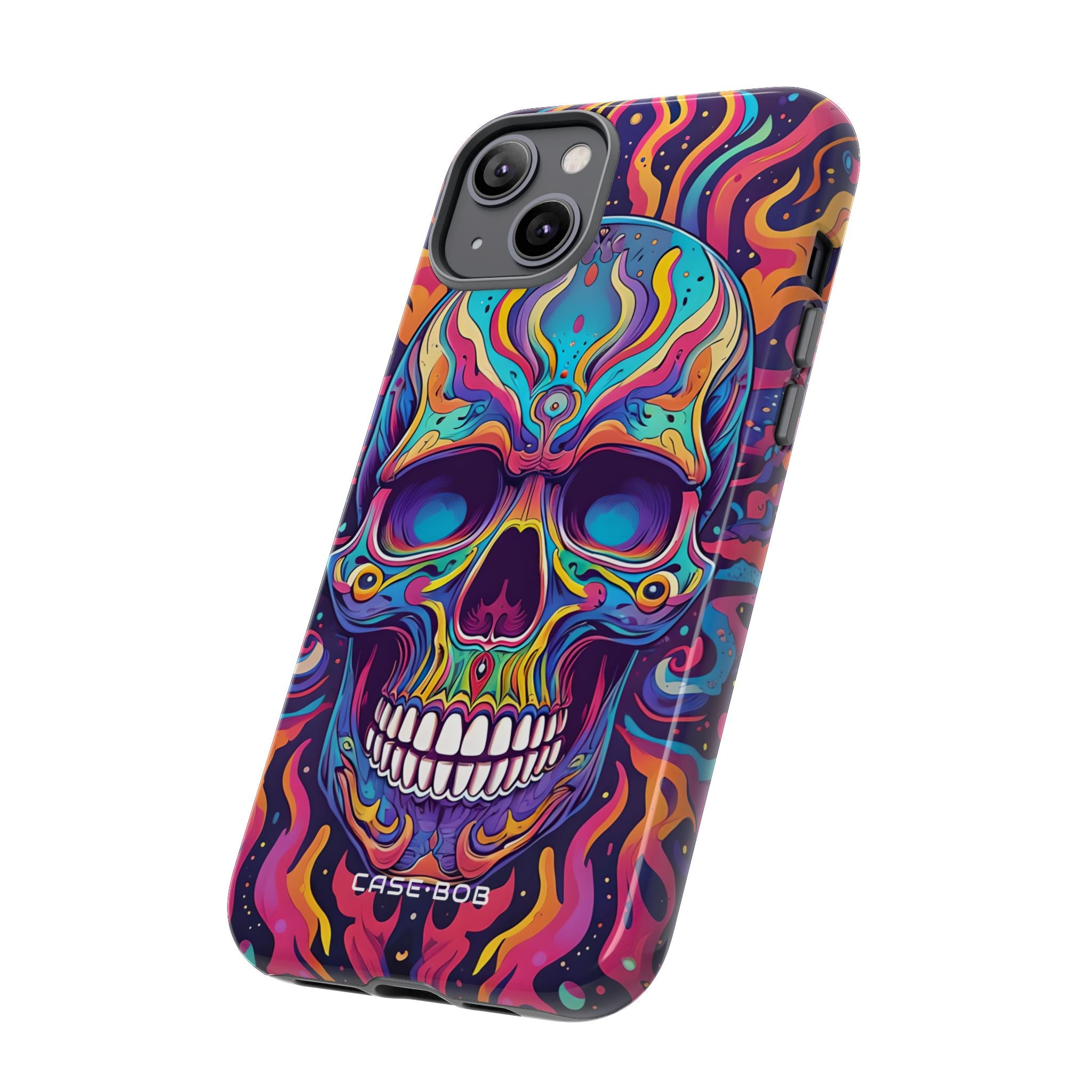 Flaming Skull iPhone 14 Plus Case - Tough