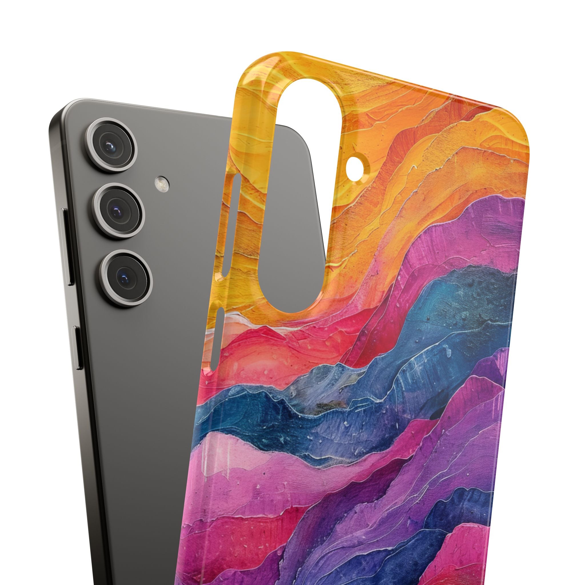 Vibrant Abstract Waves - Slim Samsung S24 Phone Case