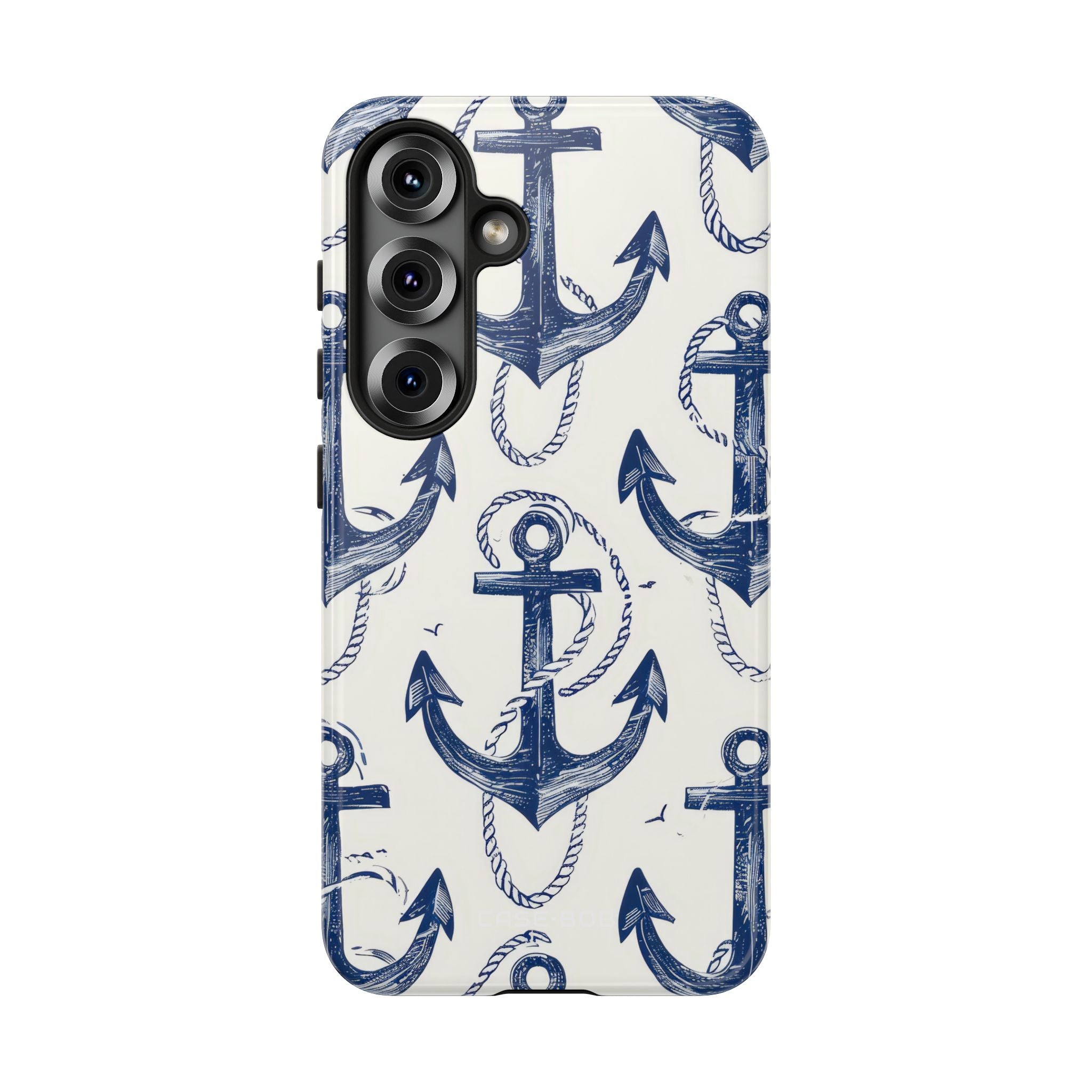 Navy Anchor Loop Samsung S25 Case - Tough
