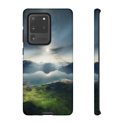 Landscape with Lake & Sun - Protective Phone Case