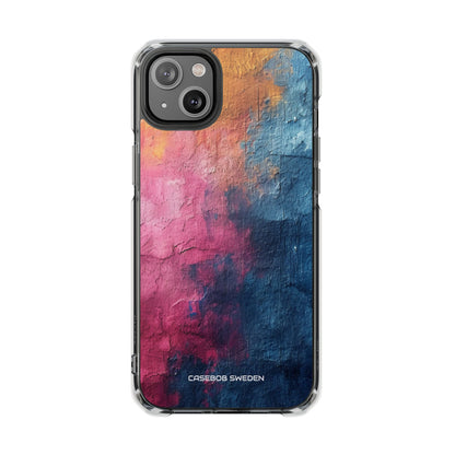 Blue Pink Abstract - Clear Impact iPhone 14 Phone Case