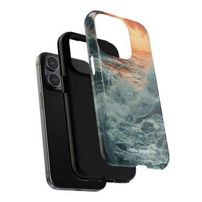 Fiery Wave Power - Tough + MagSafe® iPhone 15 Phone Case