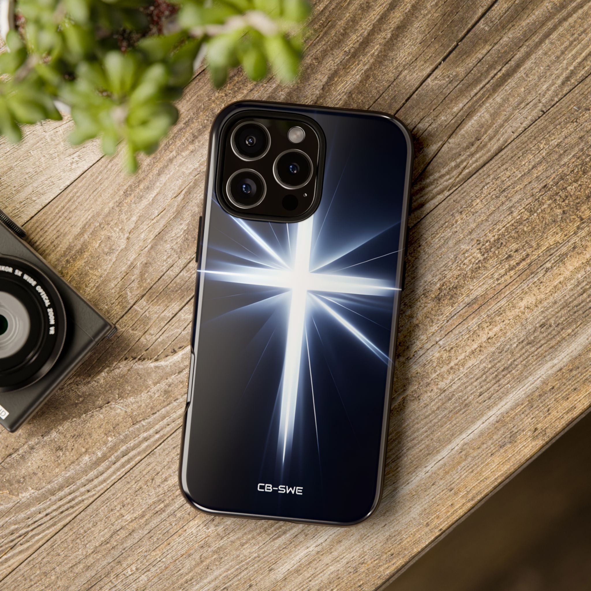 Luminous Cross Radiance - iPhone Case