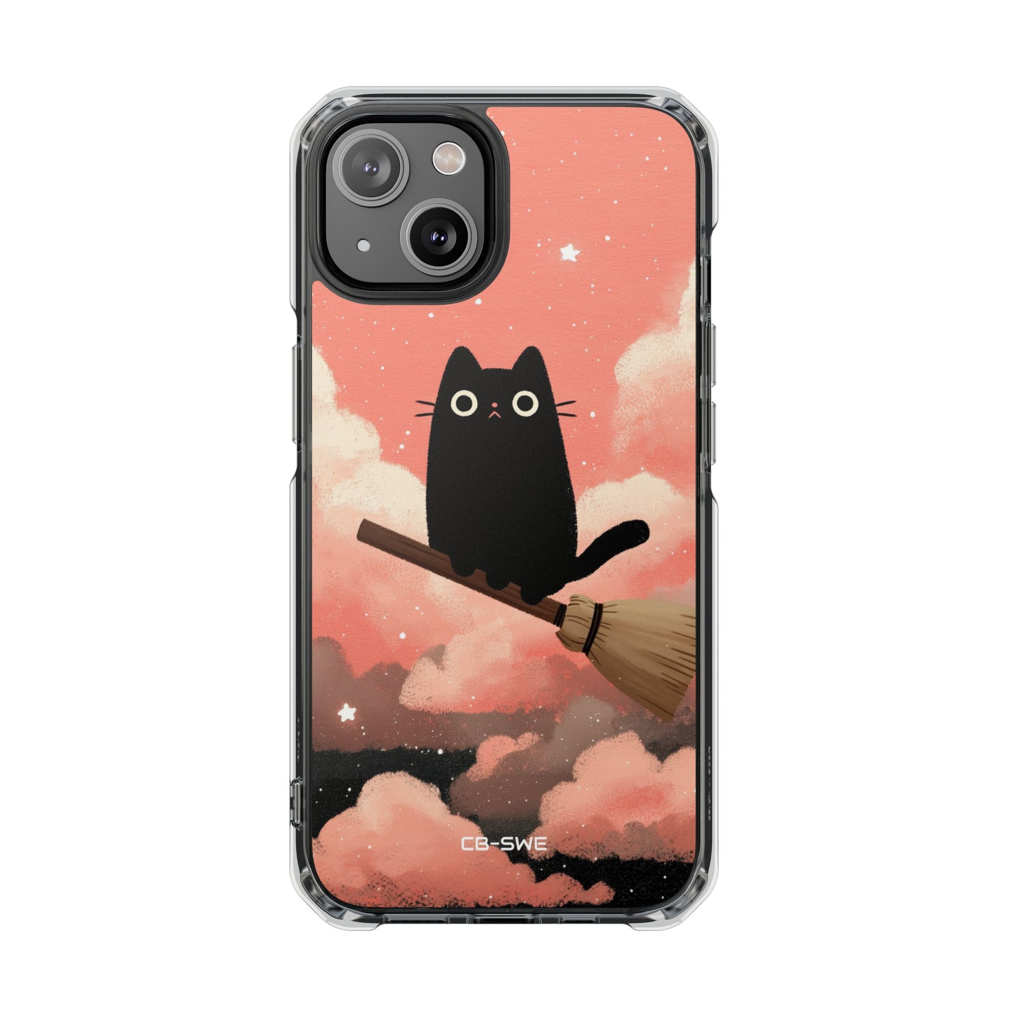 Cat Rides Broom iPhone Case - Impact