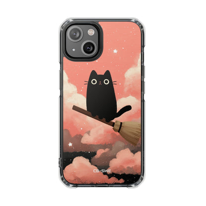 Cat Rides Broom iPhone Case - Impact