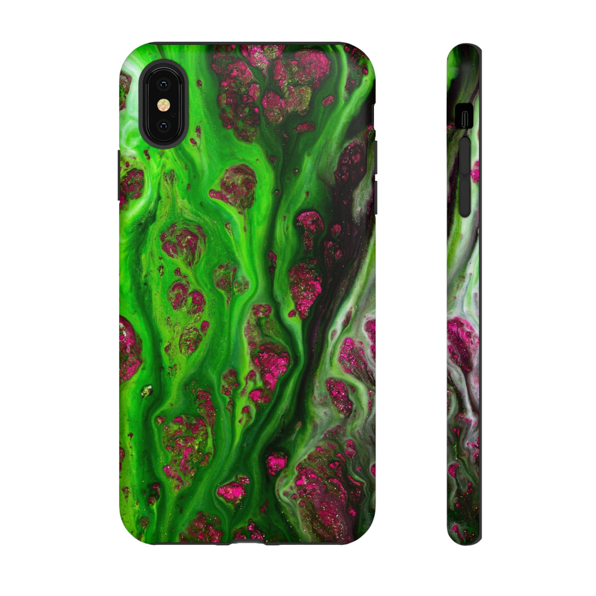 Toxic Green Ink Art iPhone Case (Protective) iPhone XS MAX Matte Phone Case