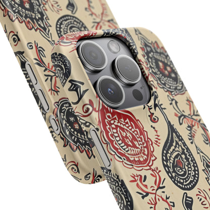 Vintage Paisley Elegance iPhone 15 - Slim Phone Case