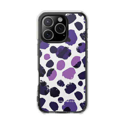 Purple Inkblots iPhone 16 - Clear Impact Phone Case