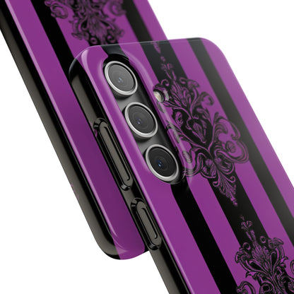 Gothic Elegance with Vertical Stripes and Ornamental Motifs Samsung S24 - Slim Phone Case