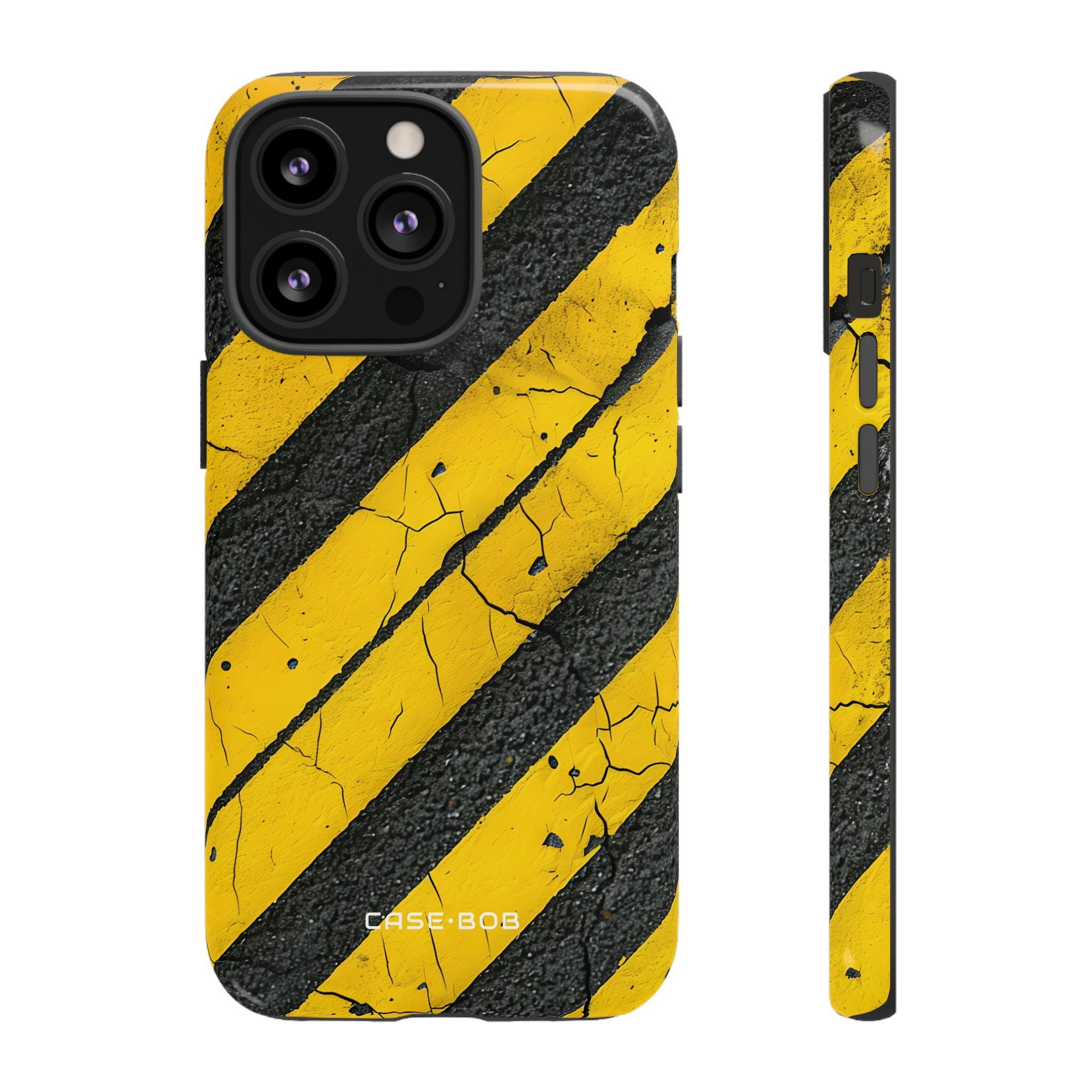 Yellow Stripe Distress iPhone 13 Pro Case - Tough