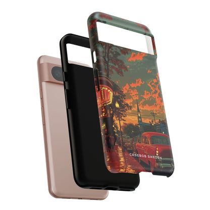 Mid-Century Nostalgia Streetscape Google Pixel 8 - Tough Phone Case