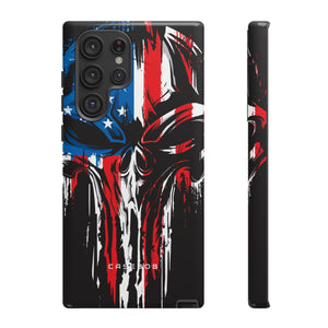 Military Grunge Skull Patriotic - Protective Phone Case