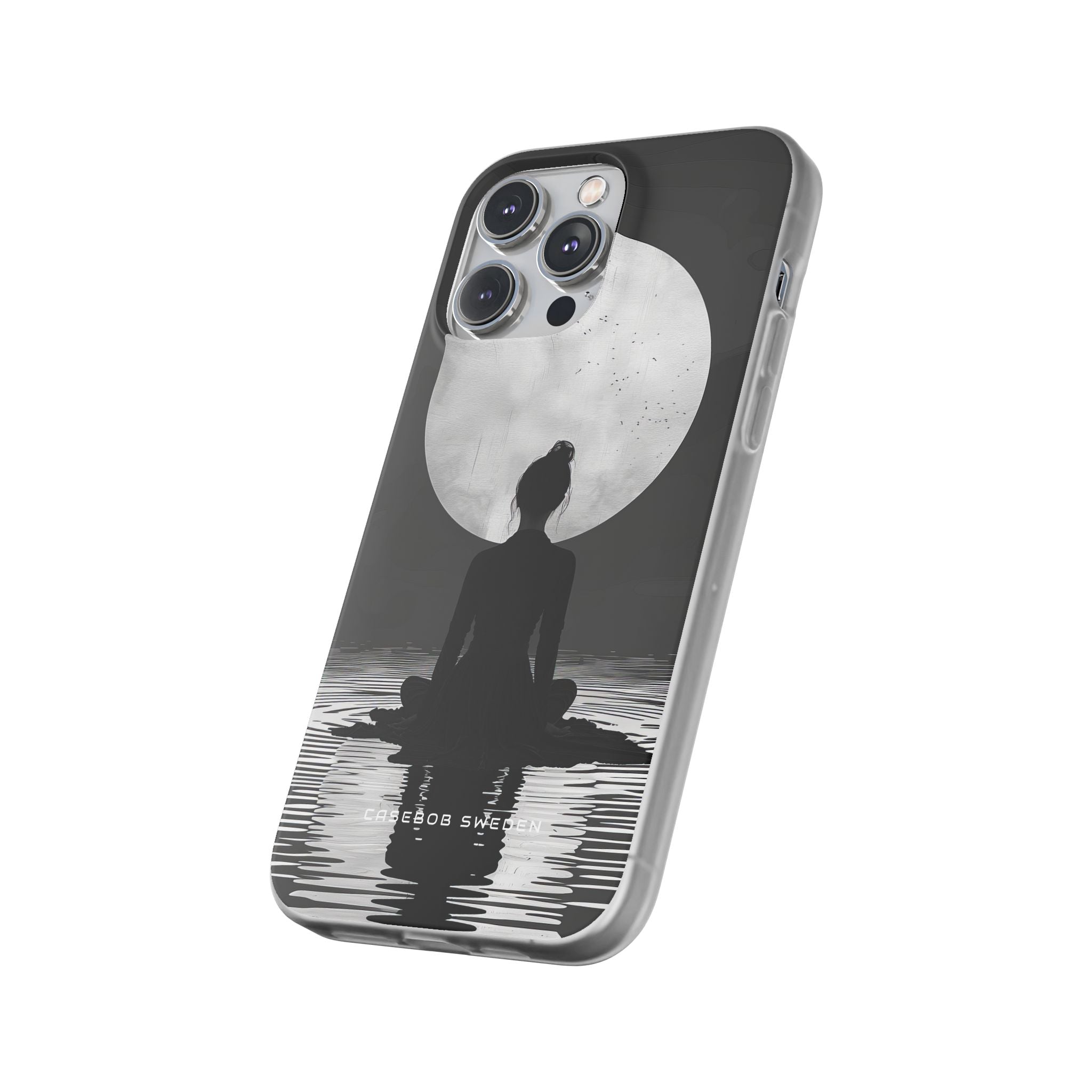 Zen Serenity Moon Reflection iPhone 14 - Flexi Phone Case