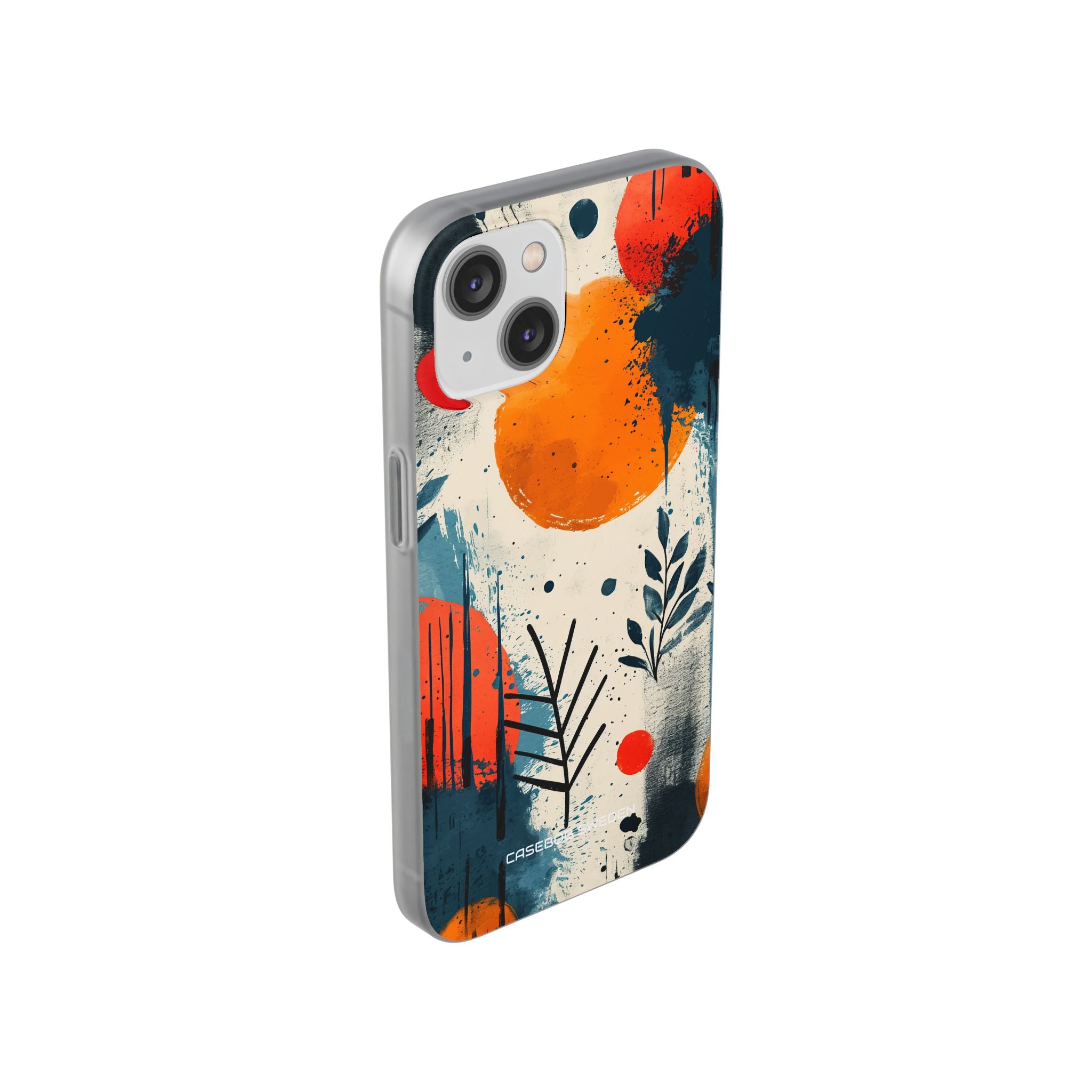 Orange Blue Splash - Flexi iPhone 14 Phone Case