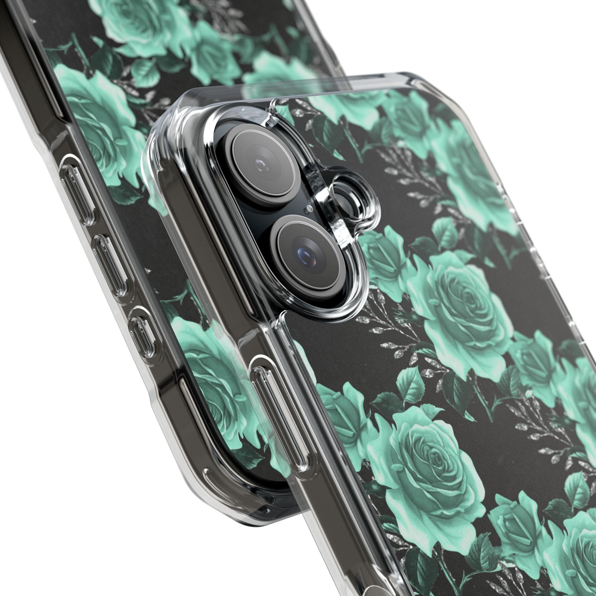 Turquoise Rose Symphony iPhone Case - Impact