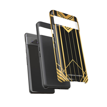 "Golden Art Deco Symmetry in Geometric Elegance" Google Pixel 7 - Tough Phone Case