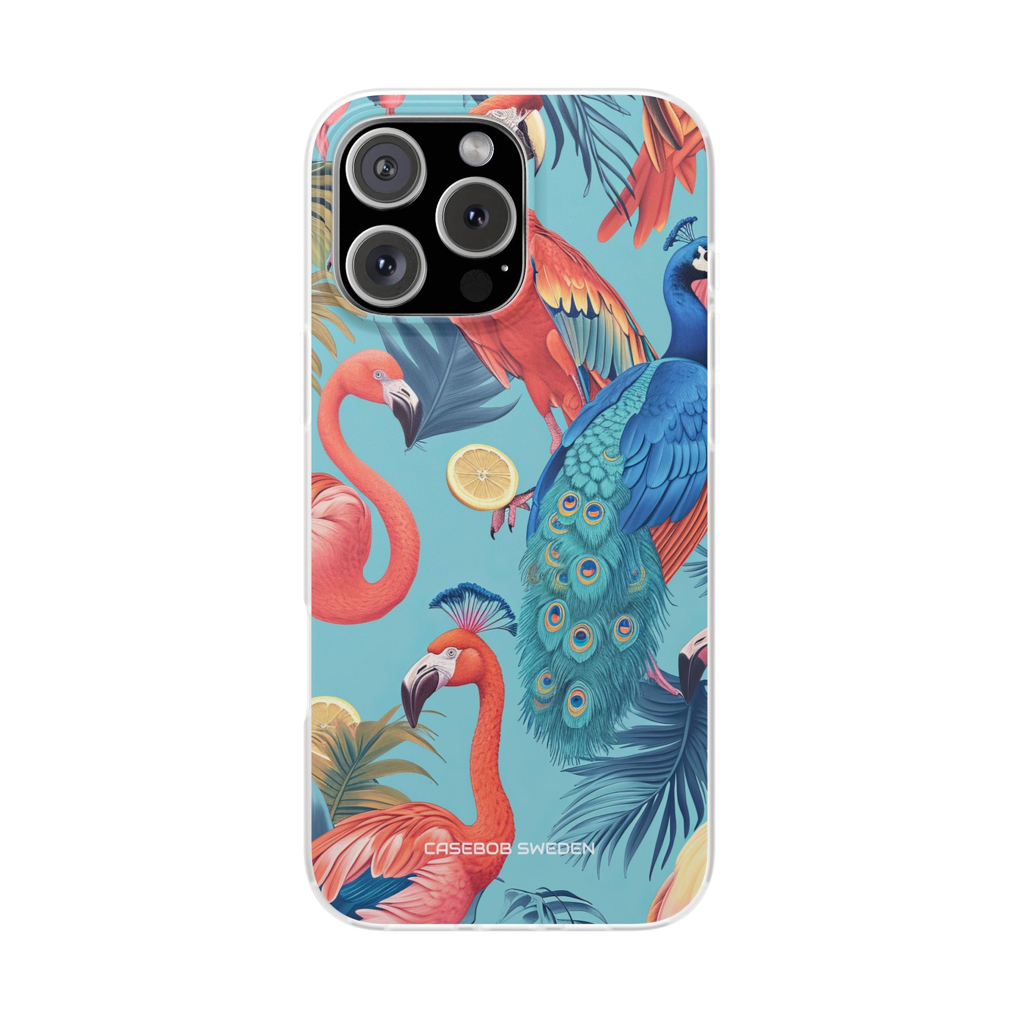 Tropical Flamingo Bliss - Flexi iPhone 16 Phone Case