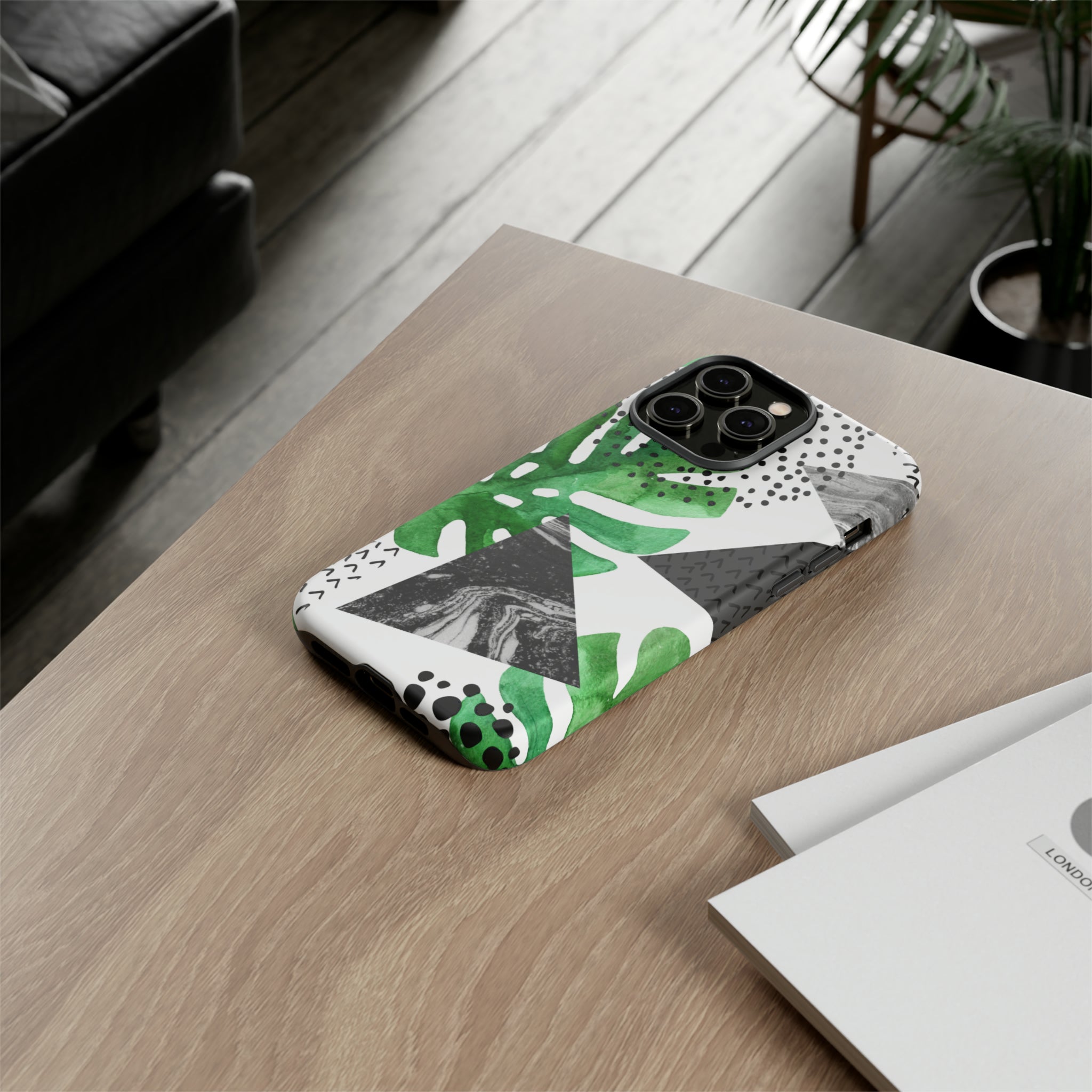 Grunge Green Tropical - Protective Phone Case