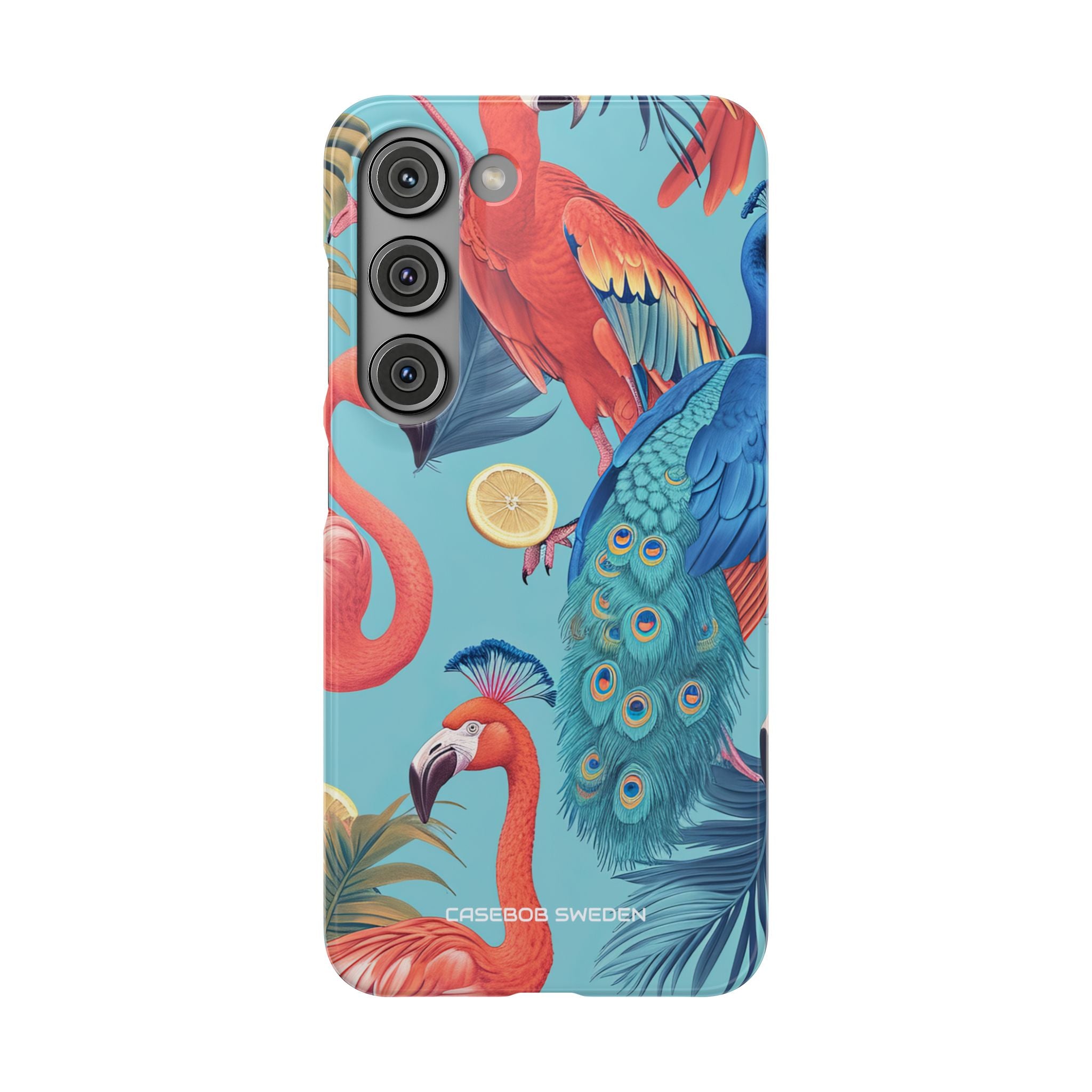 Tropical Flamingo Bliss - Slim Samsung S23 Phone Case